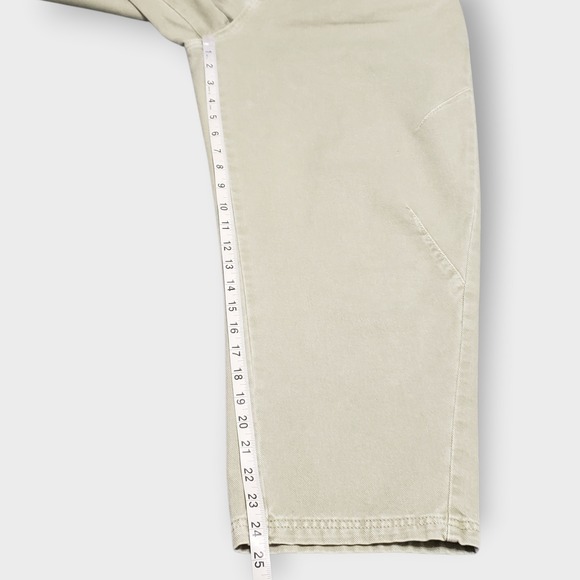 Zara Woman Barrel Jeans Sage Green Denim High Rise Baggy Cropped Size 6 - Picture 10 of 12